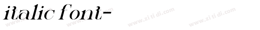 italic font字体转换